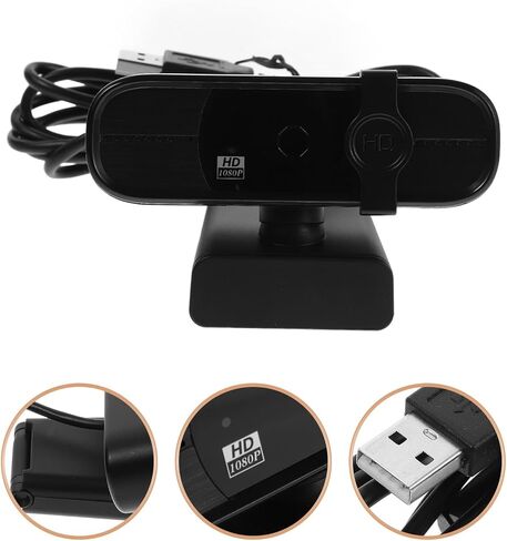 كاميرا ويب USB 1080 بكسل لكاميرا مؤتمرات الفيديو للكمبيوتر الشخصي مع تركيز ثابت، كاميرا بث مباشر عالية الدقة متوافقة مع سطح المكتب والاجتماعات عبر الإنترنت in Kuwait