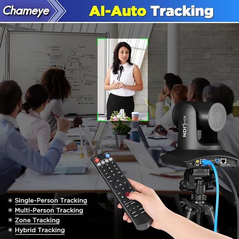 Chameye C420T 4K PTZ Camera NDI AI Auto-Tracking, 4K HDMI Video Switcher Integrated Pro PTZ Controller for High end Summit, Large Conference, Weddings LiveStreaming, C420TX4+M500 in Kuwait