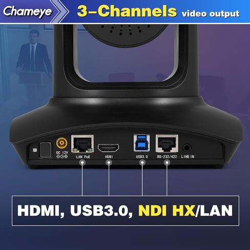 Chameye C420T 4K PTZ Camera NDI AI Auto-Tracking, 4K HDMI Video Switcher Integrated Pro PTZ Controller for High end Summit, Large Conference, Weddings LiveStreaming, C420TX4+M500 in Kuwait