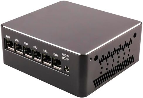 جدار الحماية Mini PC Intel I5-1155G7، Dual DDR4 NO RAM NO NVMe SSD، 6 x 2.5GbE i226V LAN، جهاز توجيه صغير، AES-NI، OPNsense، أجهزة كمبيوتر مكتبية صغيرة، شاشة مزدوجة 4K HDMI+DP، 4*USB3.2 in Kuwait