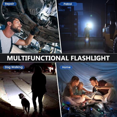 3Pack Flashlights High Lumens Rechargeable, 99,000 Lumens Super Bright LED Flashlight, Powerful Flash Light with 5 Modes, Flashlights for Home Camping, IPX7 Waterproof in Kuwait