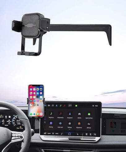 حامل هاتف السيارة لسيارة Volkswagen Tiguan 2025-2026، مشبك ثابت للشاشة مقاس 12.9 بوصة، دعامة ملاحة لملحقات السيارات، حامل للهاتف المحمول للديكور الداخلي، دوران 360 درجة in Kuwait