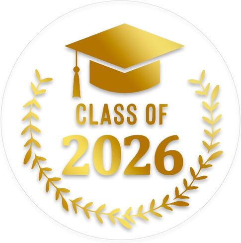 BEISHIDA Black Gold Graduation Stickers College Class of 2026 Stickers for Graduation Decorations ，50PCS Waterproof Vinyl Stickersfor Water Bottle, Laptop, Skateboard,Teachers Stickers in Kuwait