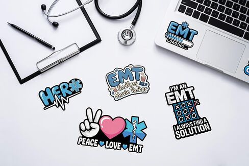16 قطعة من ملصقات EMS، ملصق EMT، ملصقات خدمة الطوارئ الطبية، رسم فني طبي للطوارئ للمسعف، زجاجة مياه، كمبيوتر محمول، حافظة هاتف in Kuwait