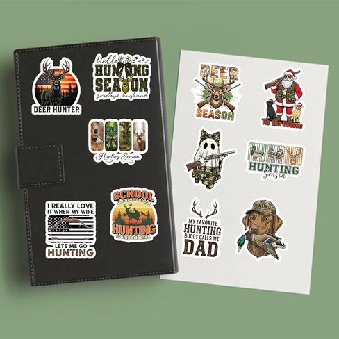 30PCS Hunting Stickers – Waterproof Vinyl Deer & Duck Hunting Decals for Coolers, Tumblers, Trucks, Toolboxes – Funny Outdoor Stickers for Men, Dads, Hunters & Wildlife Lovers in Kuwait