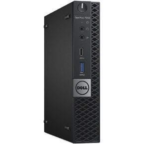 Dell Optiplex 7050 Micro Business Desktop i7-6700T حتى 3.60 جيجا هرتز 32 جيجا DDR4 جديد 1 تيرابايت NVMe M.2 SSD لوحة مفاتيح لاسلكية ماوس واي فاي BT HDMI شاشة مزدوجة تدعم Windows 11 Pro (متجدد) in Kuwait