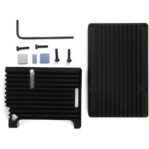 4 Model B/B + Case, Black Aluminum Alloy Ultra Thin Design - Efficient Heat Dissipation, Durable Lightweight Construction, Perfect Port Access for in Saudi Arabia
