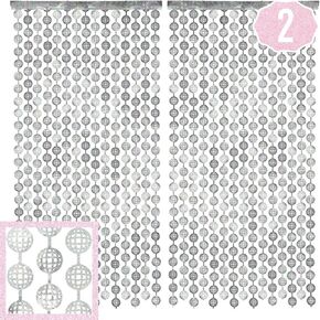 xo، ستارة Fetti Disco Ball Foil Foil - ديكورات حفلات العزوبية الأخيرة ديسكو - مجموعة من 2 | خلفية رائعة، كشك صور عيد الميلاد في السبعينيات، وحفلات الزفاف، وعشية رأس السنة الجديدة in Kuwait