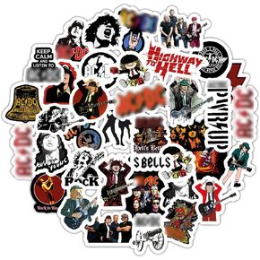 ملصقات BulbaCraft Rock Band للبالغين، ملصقات جيتار الروك في الثمانينيات، 36 قطعة ملصقات مقاومة للماء لأجهزة الكمبيوتر المحمول وألواح التزلج، هدايا للنساء والرجال in Kuwait