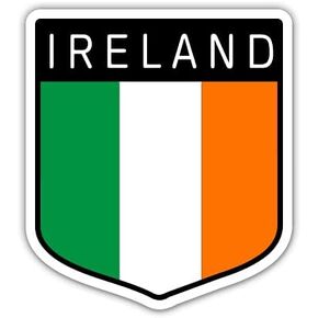 درع علم Squiddy Ireland - ملصق من الفينيل للهاتف والكمبيوتر المحمول وزجاجة المياه (ارتفاع 3 بوصات) in Kuwait