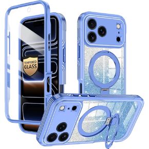 حافظة لهاتف Galaxy S26 Ultra، [مموج لطيف] [حامل مغناطيسي] [مناسب لـ MagSafe] [بطاقة لامعة] [واقي شاشة مدمج 9H+] غطاء لامع مقاوم للسقوط من الدرجة العسكرية لهاتف Samsung Galaxy S26 Ultra، وردي in Kuwait