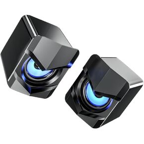 مكبرات صوت كمبيوتر صغيرة تعمل بمنفذ USB من balacoo مع تعزيز الجهير، وصوت سطح المكتب المدمج لاستخدام الكمبيوتر المحمول والمكتب، ومكبرات صوت سلكية متعددة الوسائط سوداء متوافقة مع DC5v in Kuwait