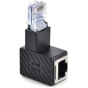 90 Degree Rj45 Ethernet Adapter Male Female LAN 8P8C Crystal Extension for Head for 5/6 / 5e LAN Devices Connection in Saudi Arabia