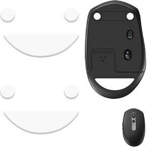 2 Sets M590 Ice Mouse Skates, PTFE Replacement Feet Compatible with Logitech M585/ M590 Mouse, Smooth Durable Upgrade Skates Pad (0.7mm/White) in Kuwait