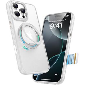 حافظة لهاتف iPhone 16 Pro Max، متوافقة مع MagSafe، حافظة حماية متينة رفيعة مقاومة للصدمات من الدرجة العسكرية مع حامل، تحكم في الكاميرا، قبضة مريحة (A-Black، iPhone 16 Pro Max) in Kuwait