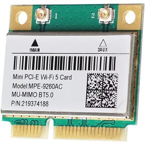 بطاقة الشبكة اللاسلكية AC 9260 نصف Mini PCIe | 1.73 جيجابت في الثانية مع دعم بلوتوث 5.1 | قطعة استبدال HMC WLAN 9260.HMWG Wi-Fi Card 9260HMW in Kuwait