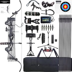 Archery Recurve Bow 30-45 Lbs Adjustable American Hunting Bow Compound Bow for Outdoor Hunting Shooting Fishing Right Hand in Kuwait