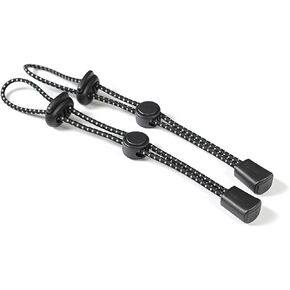 2Pcs 20CM Hiking Poles Adjustable Elastic Holder Straps Walking Sticks Backpack Attachment Lanyard with Buckles for Camping Black in Kuwait