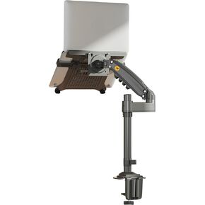 NB ERGONOMIC Laptop Mount with Adjustable Tray for 10-17" Notebook, Full Motion Arm with VESA Plate for 17-30" Monitor (Within 4.4~19.8lbs),Clamp-on Grommet Mounting H100-FP in Saudi Arabia