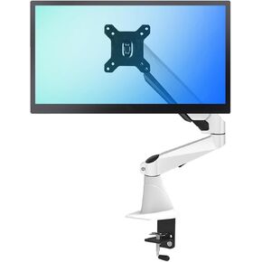 Monitor Arm Single Monitor Desk Mount for Most 15"-27" Screens, Aluminum Single Monitor Arm with Grommet Base, Adjustable Gas Springs Monitor Mount, VESA 75/100mm Monitor Mount Arm, Black in Saudi Arabia