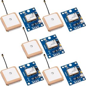 5-Pack GY-NEO6MV2 NEO-6M وحدة التحكم في الطيران GPS 3V-5V مع هوائي سيراميك فائق لـ Arduino EEPROM APM 2.5 in Kuwait