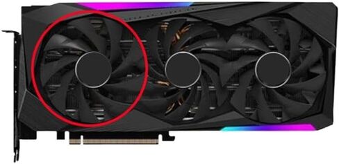 مروحة رسومات PLD10015B12H DC12V 0.55A متوافقة مع AORUS RTX 3060 Ti RTX 3070 Master (المروحة اليسرى) in Kuwait