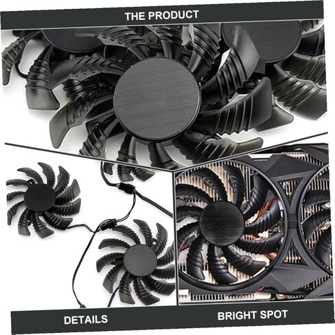Veemoon استبدال مروحة Gpu 75 مم لتبريد بطاقة الرسومات Pld08010s12h المتوافقة مع مبرد بطاقة الفيديو لصيانة أجهزة الكمبيوتر in Kuwait