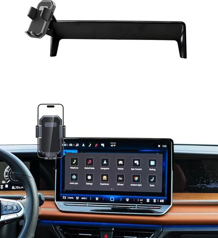 PZK Car Phone Holder for 2025-2026 Volkswagen VW Tiguan Accessories 15-Inch Screen Fixed Clip, Auto Lock Car Phone Mount with Sunglasses Storage Box 360° Rotation (Not fit 12.9-Inch) in Kuwait