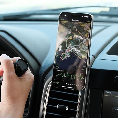 حامل هاتف Offroam غير قابل للشحن مصنوع من أجل MagSafe ومصنوع من أجل Ford F-150 2015-2020 | سوبر ديوتي 2017-2021 و2022 (XL وXLT) | إكسبيديشن 2018-2021، تركيب لوحة القيادة، مغناطيس عالي القوة in Kuwait