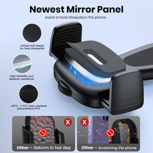 Car Phone Holder, Universal Phone Mount for Car Vent, Hands Free Cell Phone Holder Stand, Air Vent Phone Mount Compatible with iPhone & Android Smartphones in Kuwait
