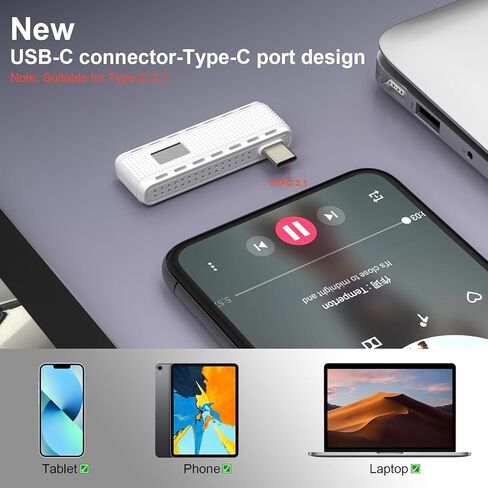 جهاز إرسال واستقبال HDMI لاسلكي 2 في 1، 165FT/50M 4K Decode1080P@60 هرتز، توصيل وتشغيل ثنائي النطاق 5G/2.4G، بث فيديو صوتي من النوع C للهاتف، الكمبيوتر اللوحي، الكمبيوتر المحمول، الكمبيوتر إلى التلفزيون، الشاشة، جهاز العرض in Kuwait