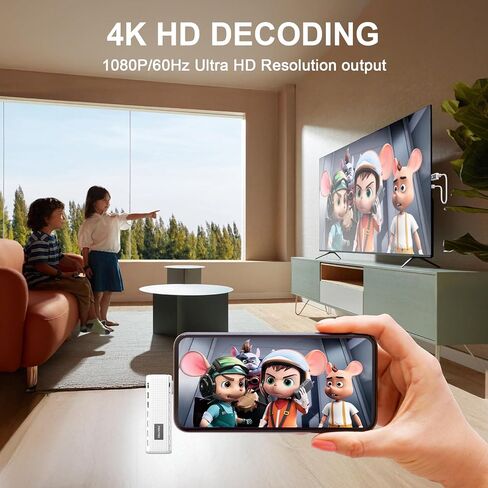 جهاز إرسال واستقبال HDMI لاسلكي 2 في 1، 165FT/50M 4K Decode1080P@60 هرتز، توصيل وتشغيل ثنائي النطاق 5G/2.4G، بث فيديو صوتي من النوع C للهاتف، الكمبيوتر اللوحي، الكمبيوتر المحمول، الكمبيوتر إلى التلفزيون، الشاشة، جهاز العرض in Kuwait