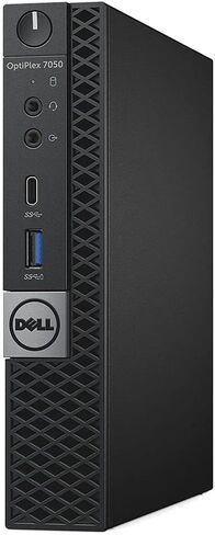 Dell Optiplex 7050 Micro Business Desktop i7-6700T حتى 3.60 جيجا هرتز 32 جيجا DDR4 جديد 1 تيرابايت NVMe M.2 SSD لوحة مفاتيح لاسلكية ماوس واي فاي BT HDMI شاشة مزدوجة تدعم Windows 11 Pro (متجدد) in Kuwait