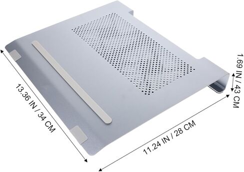Artibetter Aluminum Alloy Laptop Cooler Stand with Fan Cooling Pad for Notebooks to 17.3 Inch, Elevated Gray Cooling Rack for Gaming and Office Use in Kuwait