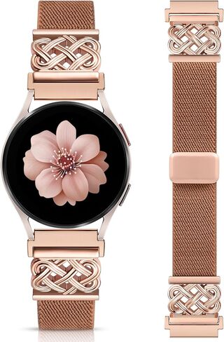 Minyee Magnetic Stretchy Band Compatible with Samsung Galaxy Watch 7/6/5/4/FE/Active 2 40mm 44mm/Watch 6 Classic 43mm 47mm/5 Pro 45mm Women Men,20mm Celtic Knot Soft Elastic Nylon Fabric Dressy Strap in Saudi Arabia