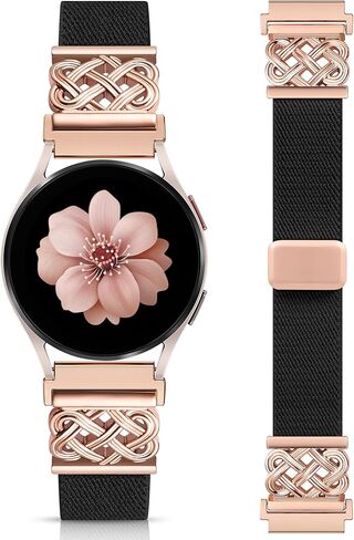 Minyee Magnetic Stretchy Band Compatible with Samsung Galaxy Watch 7/6/5/4/FE/Active 2 40mm 44mm/Watch 6 Classic 43mm 47mm/5 Pro 45mm Women Men,20mm Celtic Knot Soft Elastic Nylon Fabric Dressy Strap in Saudi Arabia