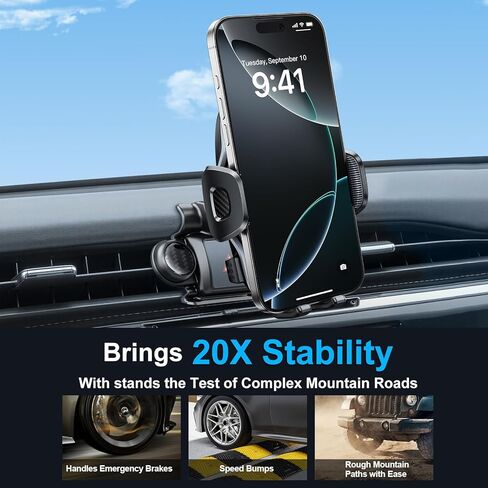 حامل هاتف ELOHEI لسيارة Toyota Camry مع قاعدة مخصصة، حامل هاتف مصمم خصيصًا لسيارة Toyota Camry 2018 2019 2020 ملحقات السيارة (HE05) in Kuwait