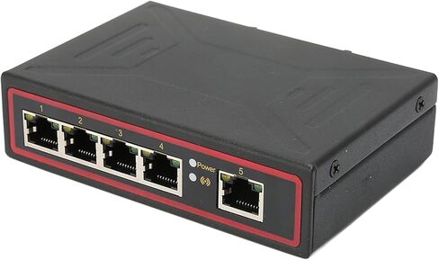 Industrial Grade 5 Port Fast Ethernet DIN Rail Switch for Harsh Environments - Aluminum Alloy Material in Kuwait
