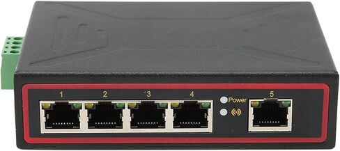 Industrial Grade 5 Port Fast Ethernet DIN Rail Switch for Harsh Environments - Aluminum Alloy Material in Kuwait