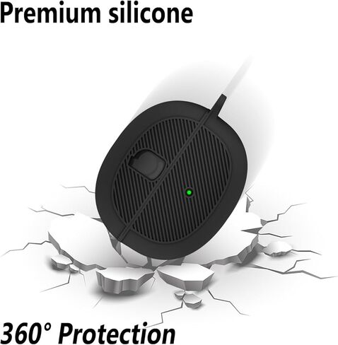 Geiomoo Silicone Case for Baseus BC1, Soft Flexible Scratch Resistant Protective Cover with Carabiner (Black) in Kuwait