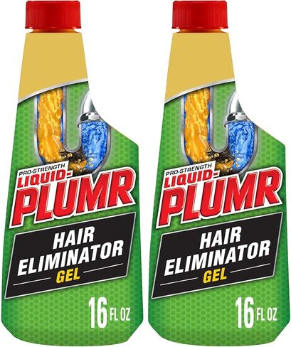 Liquid-Plumr Hair Clog Eliminator, Drain Clog Remover, Liquid Drain Cleaner, Kitchen and Bathroom Use, Safe for All Pipes, 16 Ounces in Kuwait
