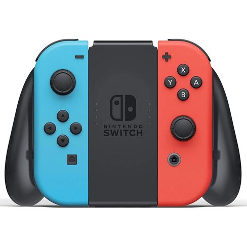 مجموعة Nintendo Switch باللون الأزرق النيون والأحمر Joy Con مع حقيبة حمل ذات غلاف صلب من Deco Gear (متجددة) in Kuwait