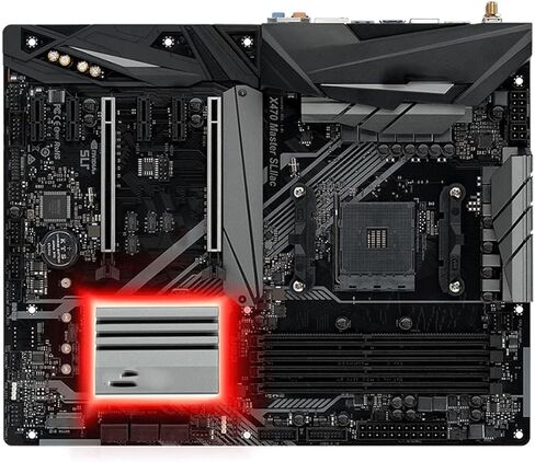 لوحة أم للكمبيوتر الشخصي تناسب ASRock X470 MASTER SLI/AC اللوحة الأم تدعم Ryzen 9 5900X R7 5700X3D R5 5600 CPU 4xDDR4 NVME M.2 AM4 اللوحة الرئيسية in Kuwait