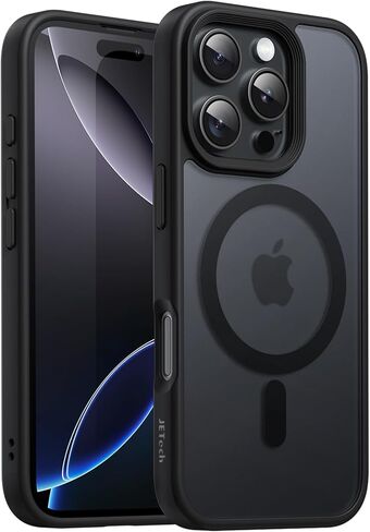 JETech Magnetic Case for iPhone 17e (2026) / iPhone 16e Compatible with MagSafe, Translucent Matte Back Slim Shockproof Phone Cover, 6.1-Inch Display (Black) in Kuwait