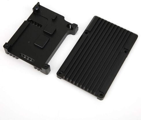 4 Model B/B + Case, Black Aluminum Alloy Ultra Thin Design - Efficient Heat Dissipation, Durable Lightweight Construction, Perfect Port Access for in Kuwait