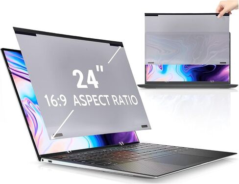 PUSOKEI Computer Private Screen Film, Blue Light Blocking Screen Protector, Removable Eye Protection Filter Film Panel for 16:9 Aspect Ratio Widescreen Display (24inch) in Saudi Arabia