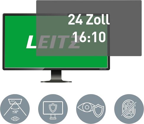 فلتر خصوصية شاشة Leitz مقاس 24 بوصة (16:10)، طبقة واقية قابلة للإزالة، مع فلتر الضوء الأزرق وحماية ضد التوهج، يمكن استخدامه على كلا الجانبين، متوافق مع شاشة اللمس، صنع في ألمانيا، 69030000 in Kuwait