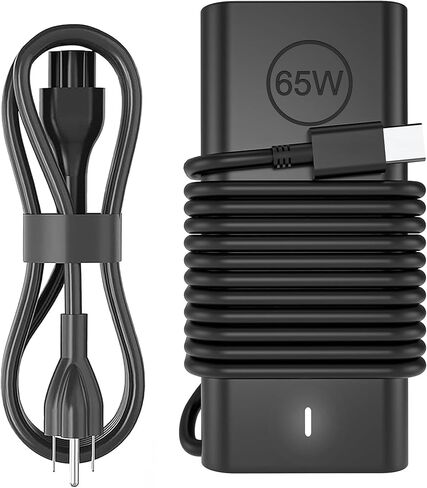 شاحن USB من النوع C 65 وات 60 وات متوافق مع Dell Latitude 5540 5420 7400 5440 7440 3540 5520 7420 5430 7390 7320 5530 7430 3440 7340 5320 7410 7330 7530 XPS 13، سلك طاقة لجهاز Chromebook 3100 من النوع C in Kuwait
