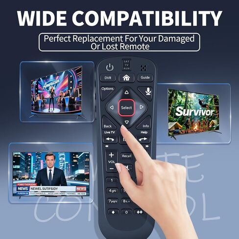 Replacement Remote Control for Dish Upgraded 54 Series 54.0 54.1 54.2 54.3 UHF, Support Voice Search in Kuwait