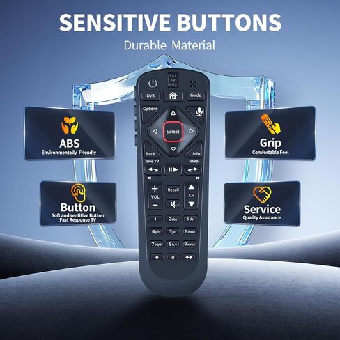 Replacement Remote Control for Dish Upgraded 54 Series 54.0 54.1 54.2 54.3 UHF, Support Voice Search in Kuwait